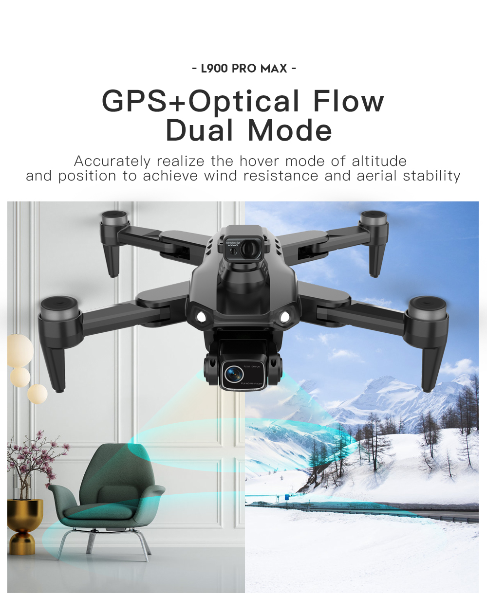 LYZRC L900 PRO MAX Лазерный GP – обзор и цена Drone Gimbal 2 Axis